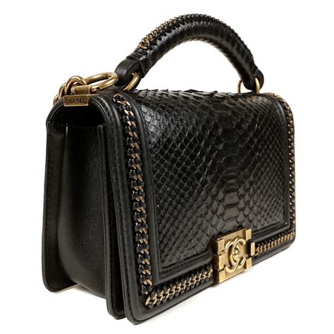 chanel python le boy bag|chanel python drawstring bag.